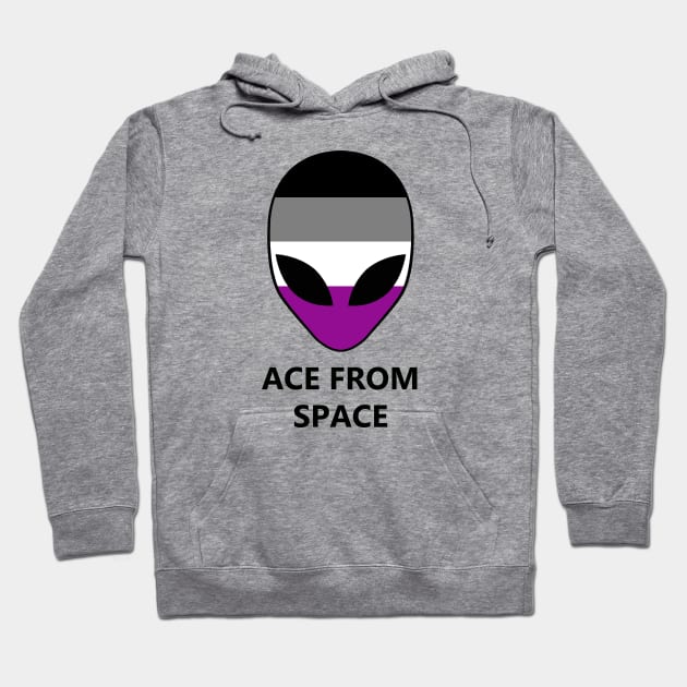 Ace From Space Asexuality Pride Alien Hoodie by MythicalPride